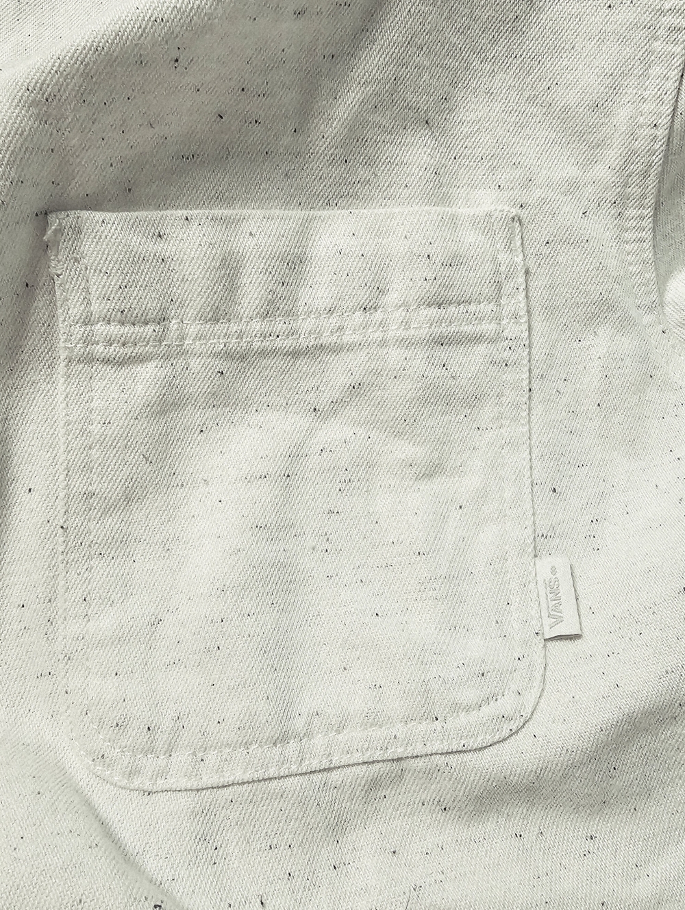 Vans Light Gray Long Sleeve Button-Down Shirt with Chest Pocket Size Medium - Picture 9 of 10